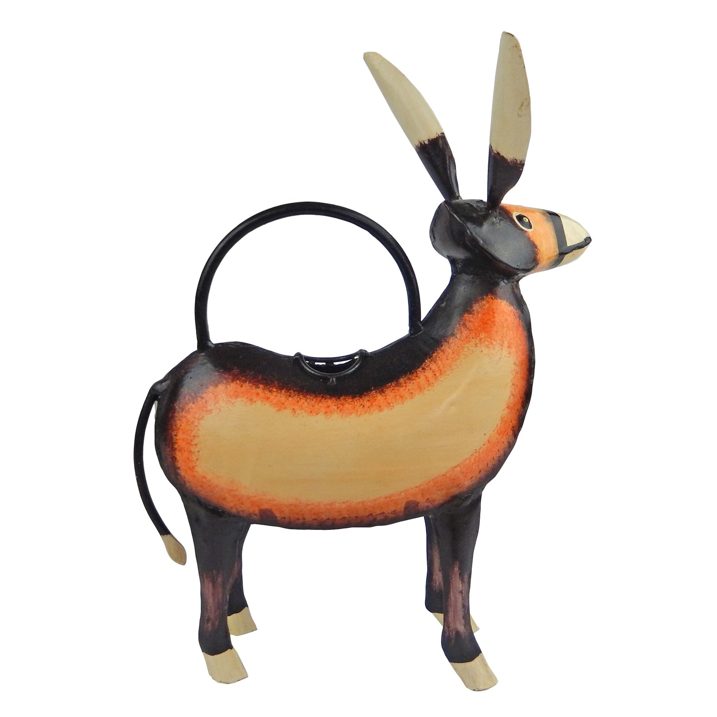 Handcrafted Metal Donkey Watering Can Plant Pals Garden Yard Porch Decor 15.5 in