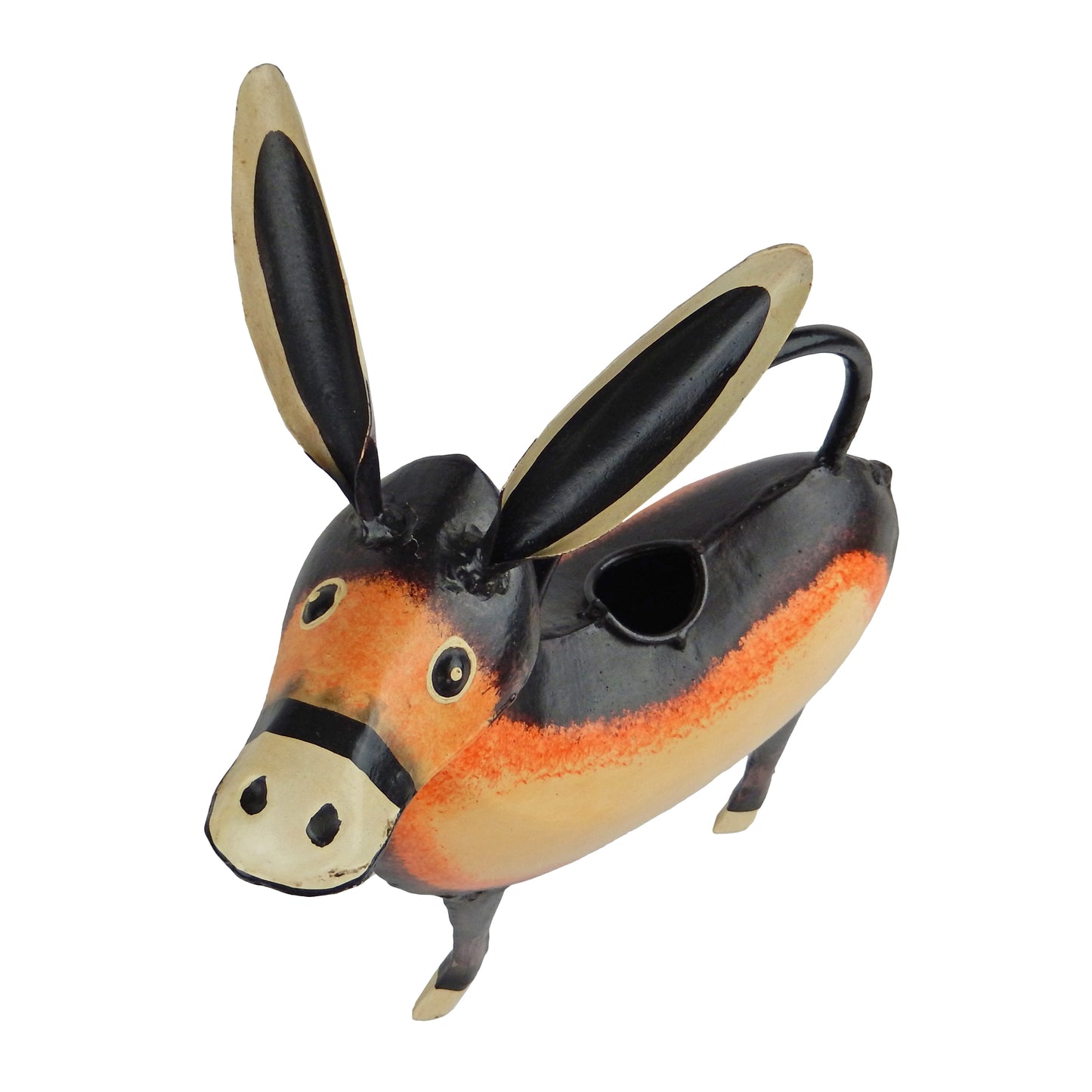 Handcrafted Metal Donkey Watering Can Plant Pals Garden Yard Porch Decor 15.5 in