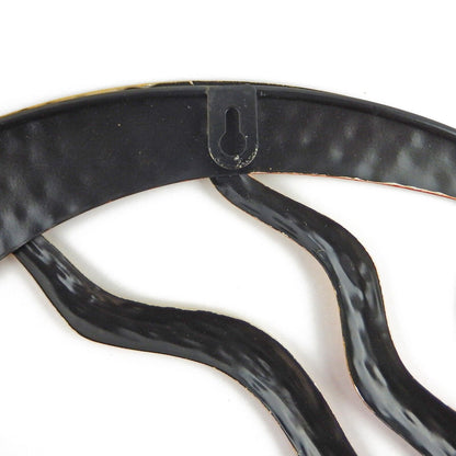 Tin Metal Sun & Moon Wall Decor Celestial Garden Decor Red and Orange 16.5 inch