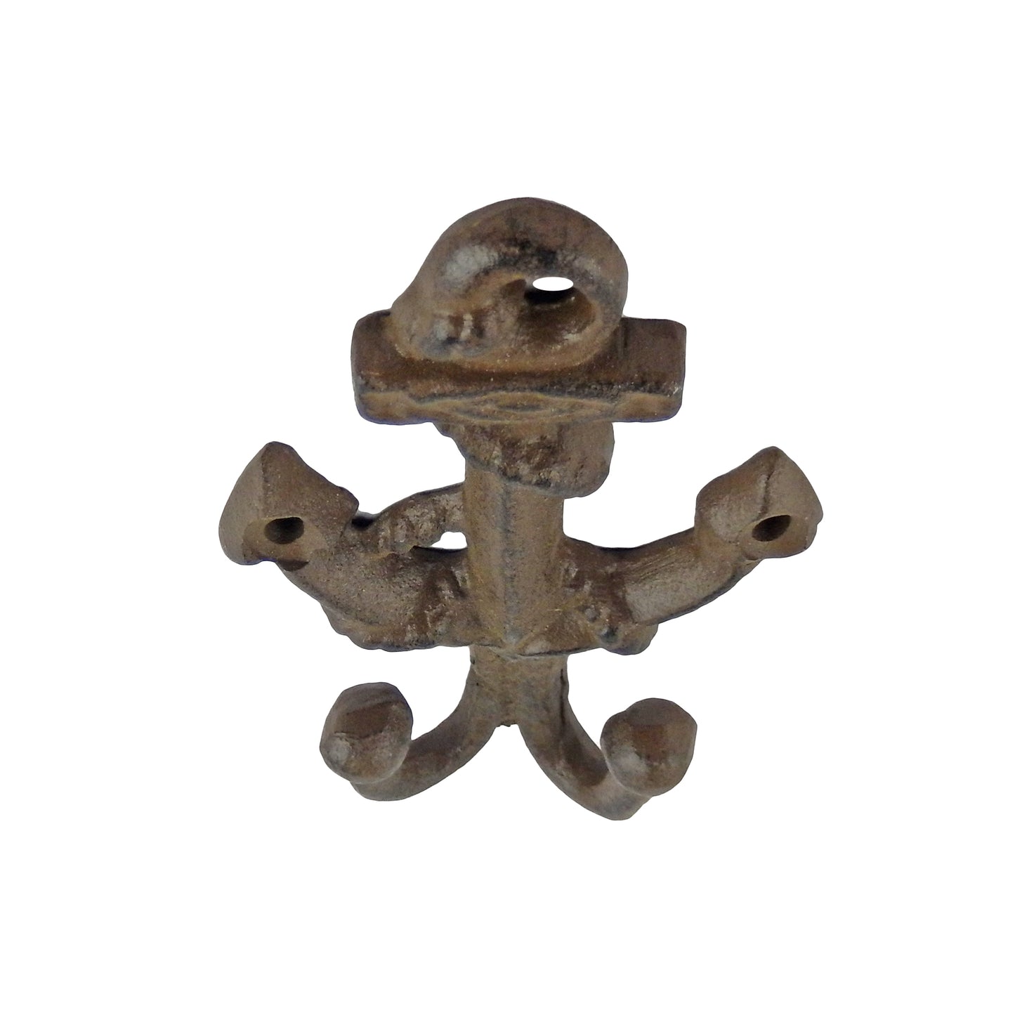 Small Cast Iron Ship Anchor Double Wall Hook Key Coat Hanger Nautical Decor