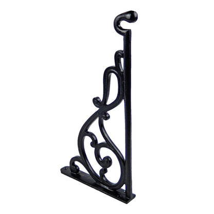 XL Heavy Duty Cast Iron Scrolls Plant Hanger Bracket Basket Hook Black 14 inch