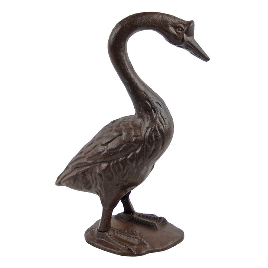Large Cast Iron Goose Figurine Statue Garden Yard Pond Fountain Decor 12.5 inch