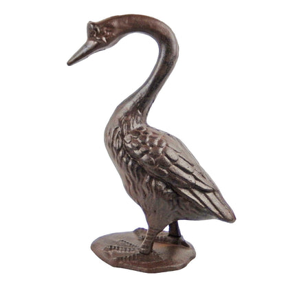 Large Cast Iron Goose Figurine Statue Garden Yard Pond Fountain Decor 12.5 inch