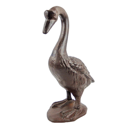 Large Cast Iron Goose Figurine Statue Garden Yard Pond Fountain Decor 12.5 inch