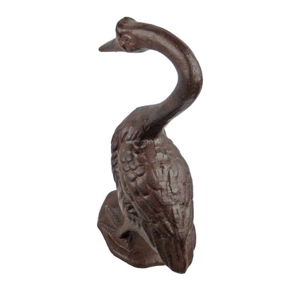 Large Cast Iron Goose Figurine Statue Garden Yard Pond Fountain Decor 12.5 inch