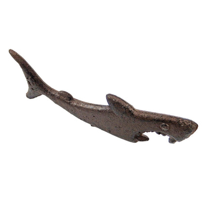 Cast Iron Shark Teeth Handheld Beer Bottle Opener Nautical Beach Decor Brown