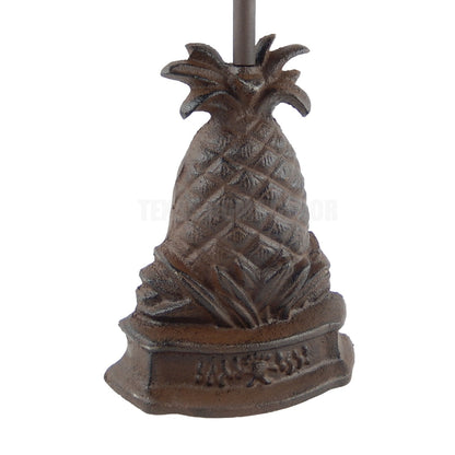Pineapple Doorstop Porter with Handle Heavy Duty Cast Iron Antique Style Brown