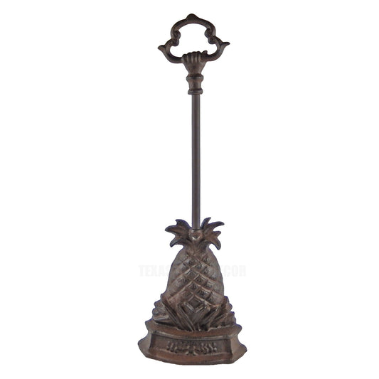 Pineapple Doorstop Porter with Handle Heavy Duty Cast Iron Antique Style Brown