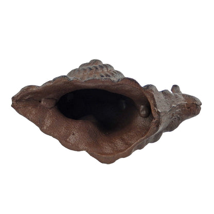 Cast Iron Garden Snail Shelf Decor Figurine Heavy Duty Rustic Antique Brown 6 in