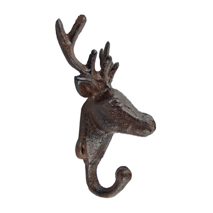 Deer Antler Cast Iron Wall Hook Key Towel Coat Hanger Rustic Cabin & Lodge Decor