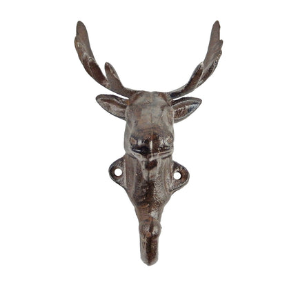 Cast Iron Moose Head Wall Hook Key Towel Coat Hanger Rustic Cabin & Lodge Decor