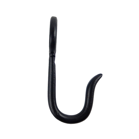 Matte Black Metal Fishing Eye Wall Hook Key Towel Coat Dog Leash Hanger 5 inch