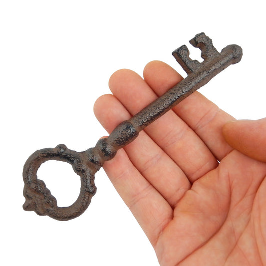 Rustic Cast Iron Metal Skeleton Key Cabinet Door Handle Drawer Pull 5 1/2 inch