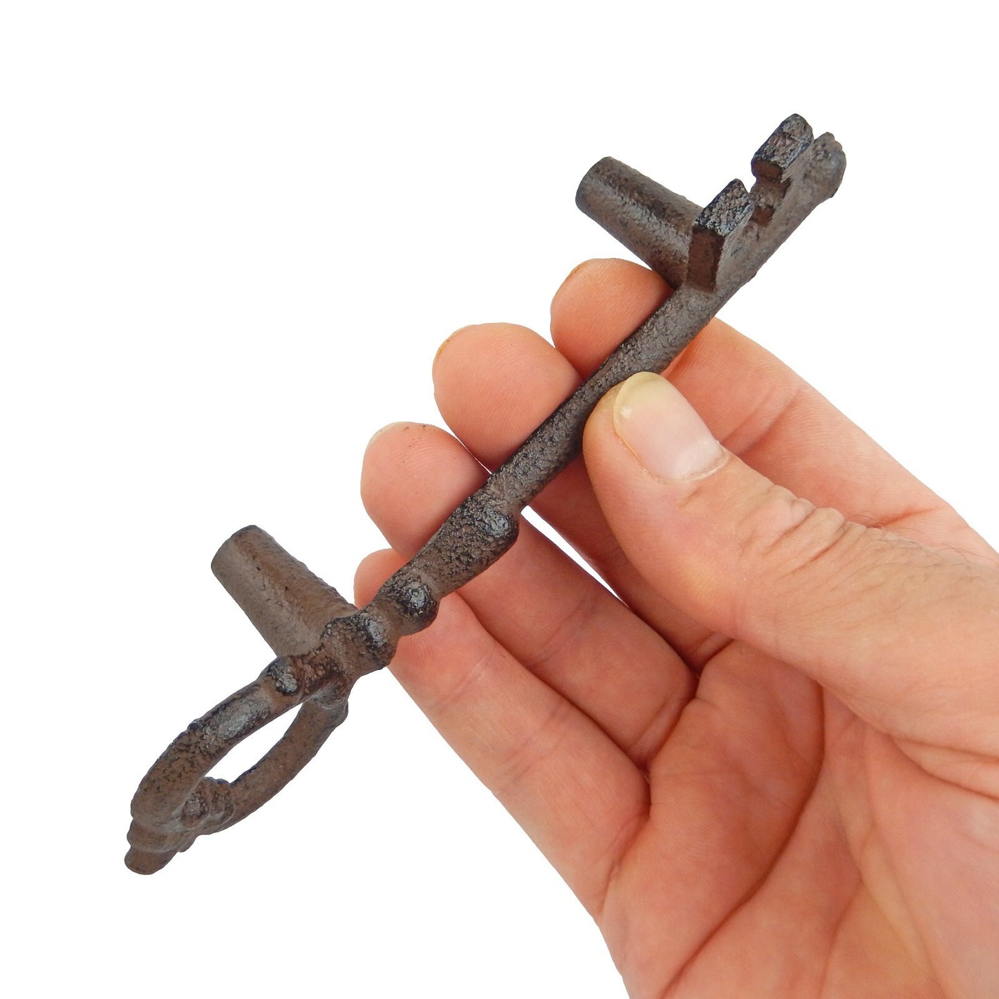 Rustic Cast Iron Metal Skeleton Key Cabinet Door Handle Drawer Pull 5 1/2 inch