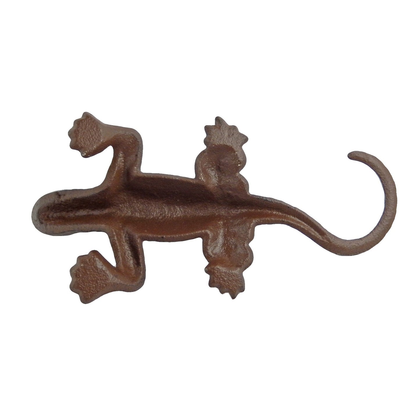 Cast Iron Lizard Gecko Figurine Shelf Sitter Pond Garden Yard Decor Paperweight
