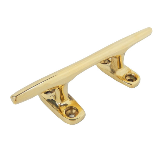 Small Polished Brass Boat Cleat Wall Hook Coat Towel Hanger Handle Pull 4 3/8 in