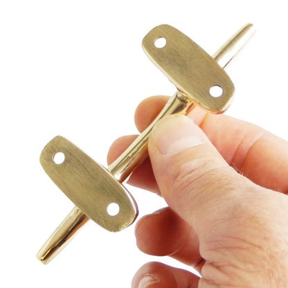 Small Polished Brass Boat Cleat Wall Hook Coat Towel Hanger Handle Pull 4 3/8 in