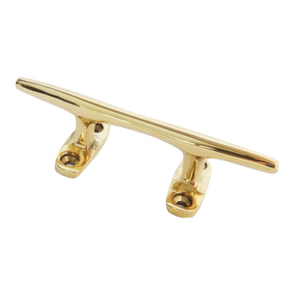 Small Polished Brass Boat Cleat Wall Hook Coat Towel Hanger Handle Pull 4 3/8 in