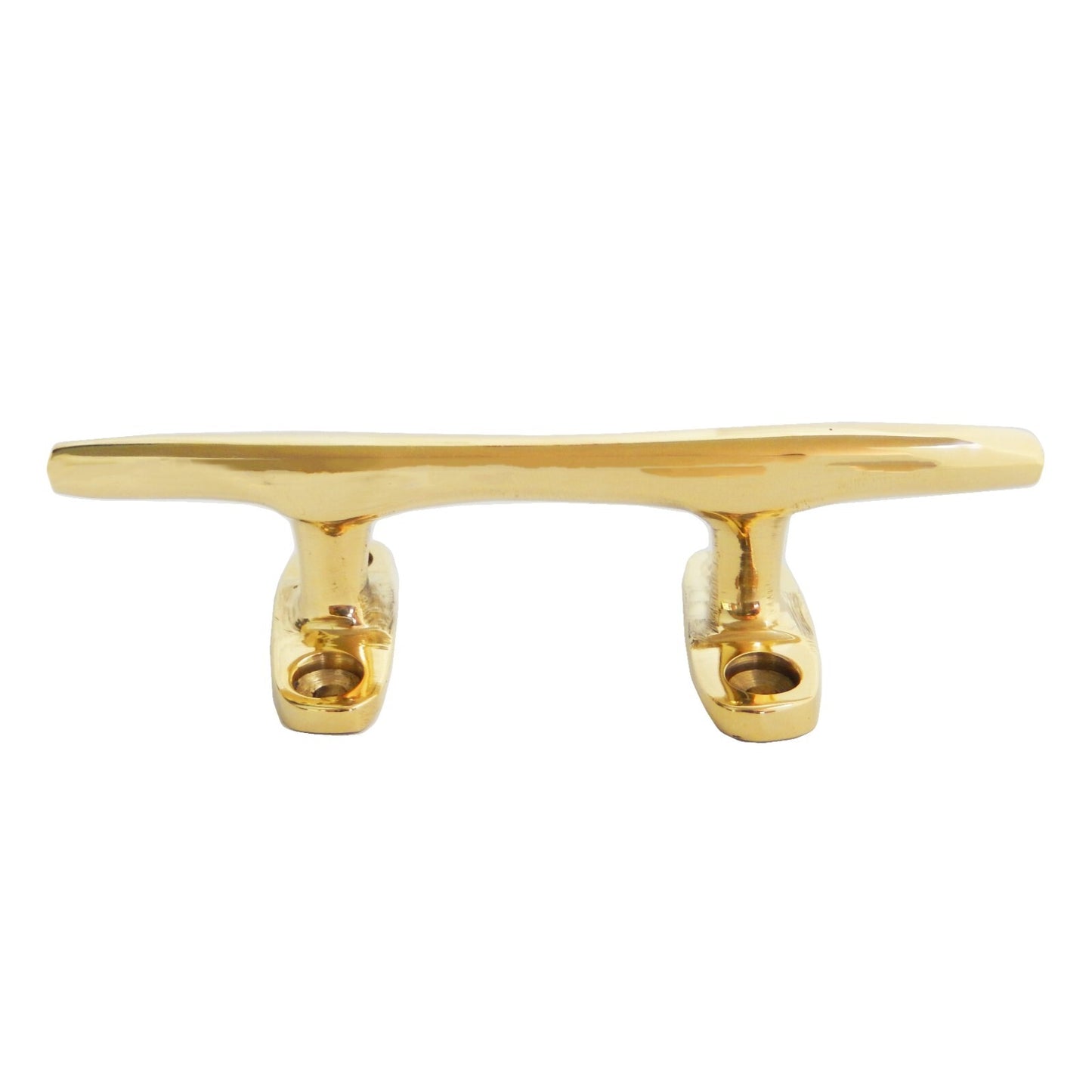 Small Polished Brass Boat Cleat Wall Hook Coat Towel Hanger Handle Pull 4 3/8 in