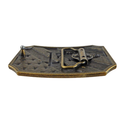 Kneeling Praying Cowboy Star Cross Belt Buckle Antique Bronze Fits 1.5 inch Belt