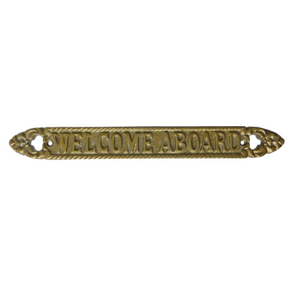 Fancy Welcome Aboard Aluminum Alloy Wall Decor Sign Nautical Beach Boat Accent