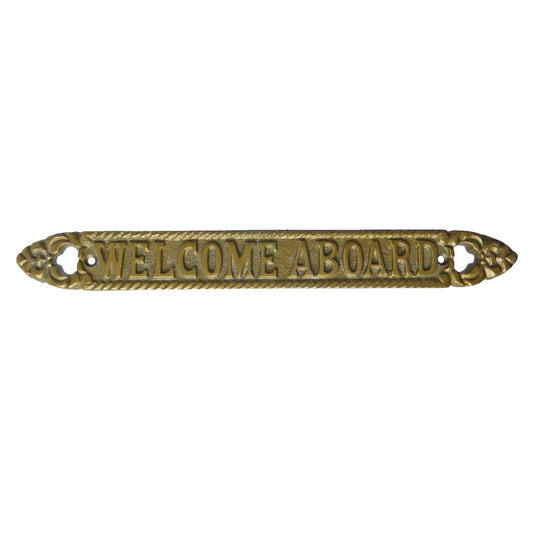 Fancy Welcome Aboard Aluminum Alloy Wall Decor Sign Nautical Beach Boat Accent
