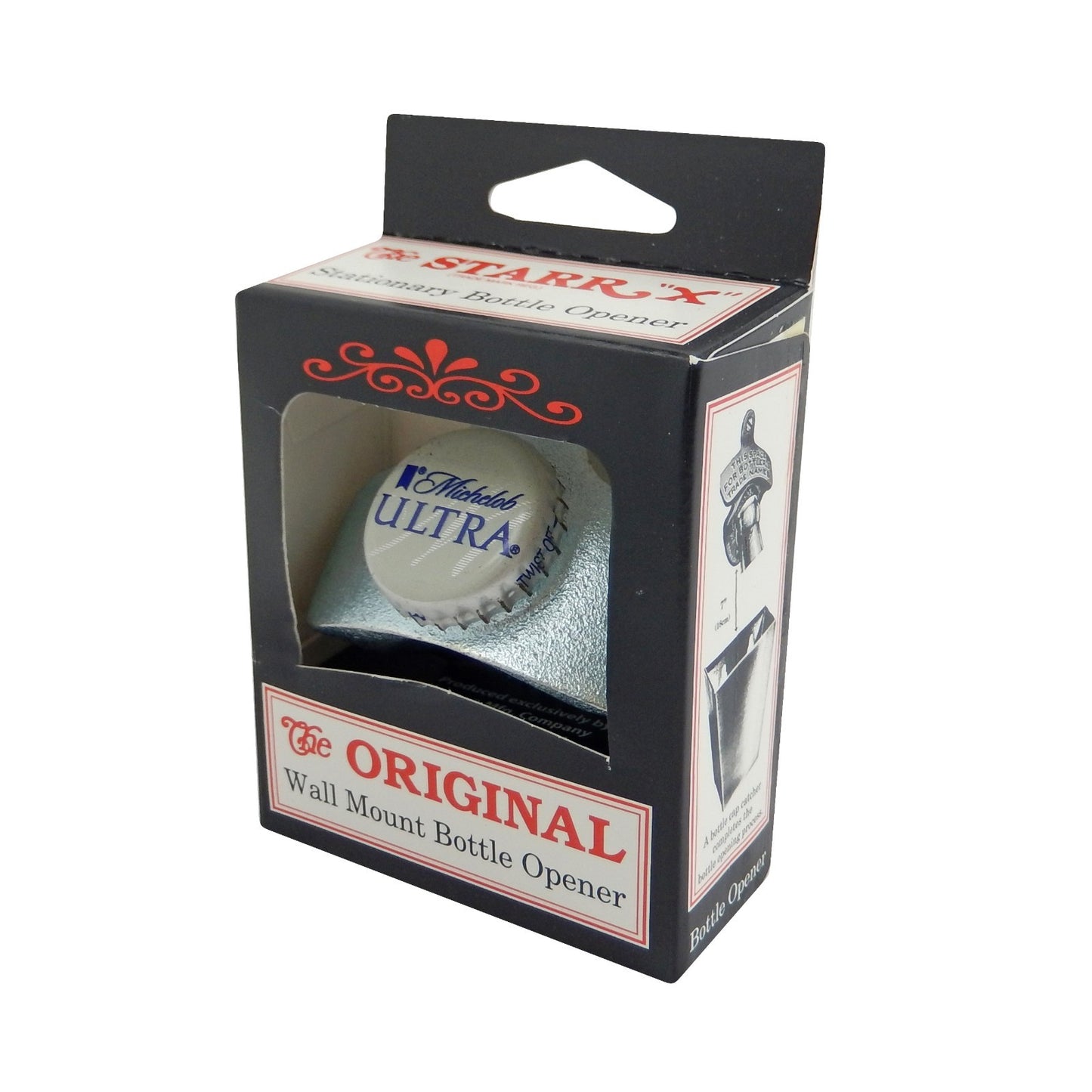 Starr X Michelob Ultra Cap Cast Iron Beer Bottle Opener Wall Mounted Zinc Plated
