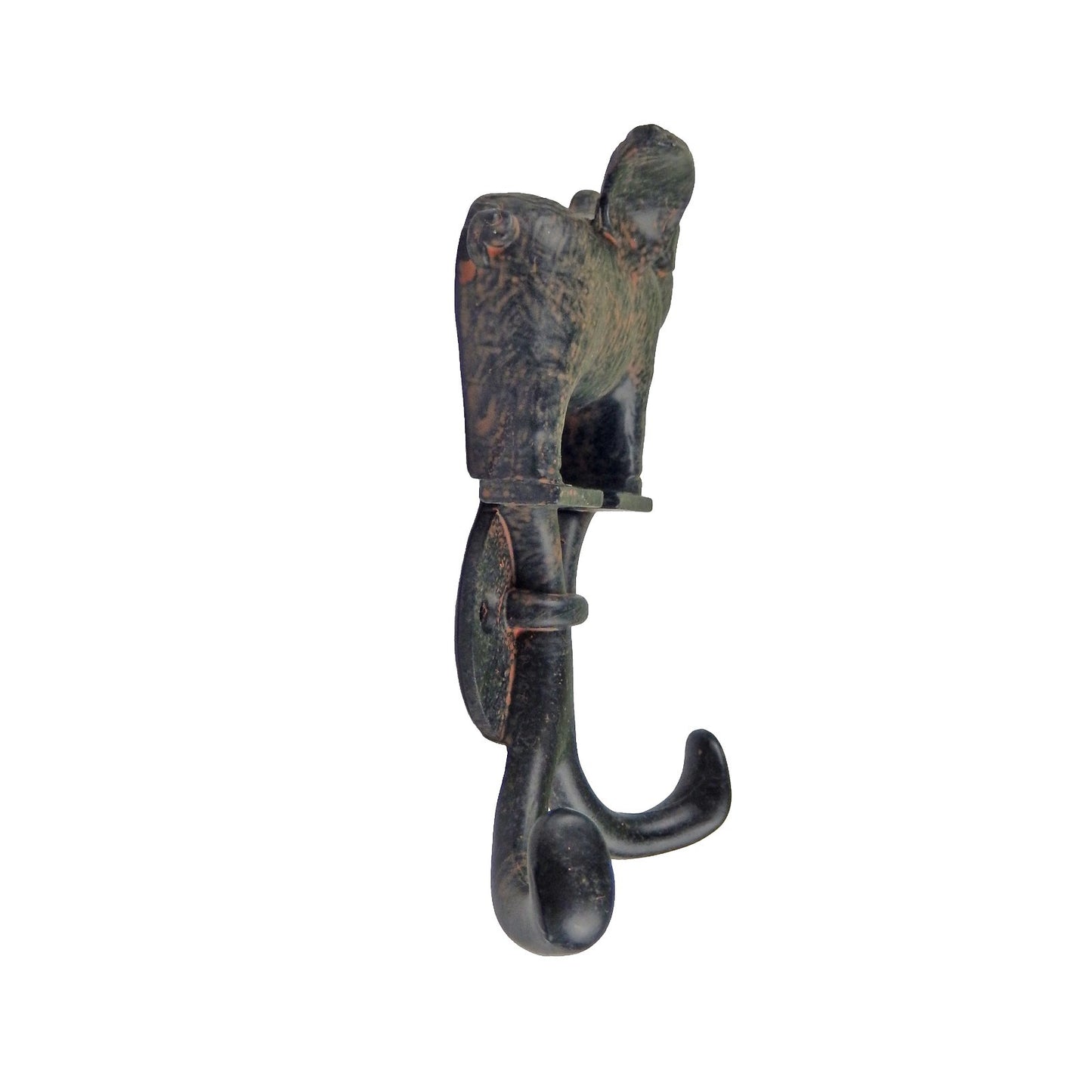 Metal Flying Pig Double Wall Hook Key Coat Towel Hanger Rustic Antique Style