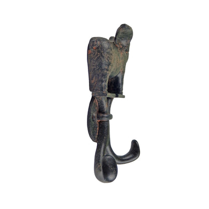 Metal Flying Pig Double Wall Hook Key Coat Towel Hanger Rustic Antique Style