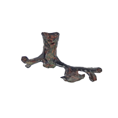 Pewter Metal Bird Branch Double Wall Hook Key Towel Coat Hanger Antique Style