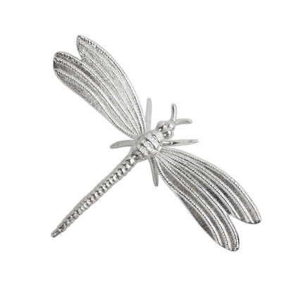 Large Cast Aluminum Dragonfly Figurine Shelf Sitter Garden Yard Decor 11.5 inch