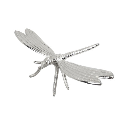Large Cast Aluminum Dragonfly Figurine Shelf Sitter Garden Yard Decor 11.5 inch