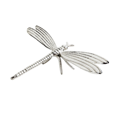 Large Cast Aluminum Dragonfly Figurine Shelf Sitter Garden Yard Decor 11.5 inch