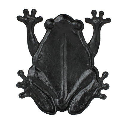 Large Cast Iron Frog Stepping Stone Garden Yard Pond Decor Verdigris 11.5 inch