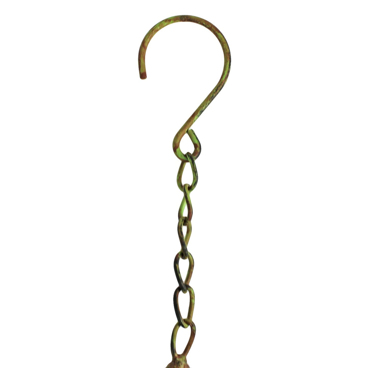 Metal Bird Cage Bell Wind Chime Garden Porch Tree Decor Rustic Verdigris 24 inch