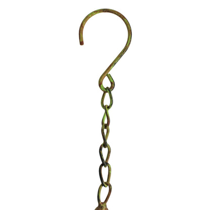 Metal Bird Cage Bell Wind Chime Garden Porch Tree Decor Rustic Verdigris 24 inch