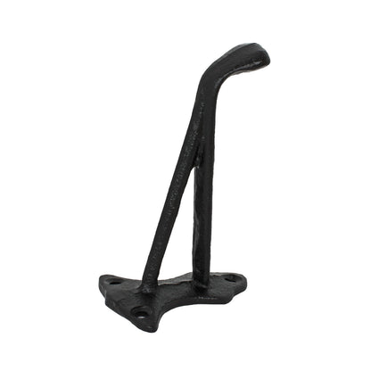 Cast Iron Fancy Black Wall Hook Towel Coat Hat Purse Behind Door Hanger 4.25 in