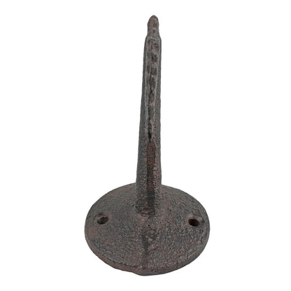 Cast Iron Arrow Feather Wall Hook Coat Towel Purse Hanger Rustic Brown 3 3/4 in