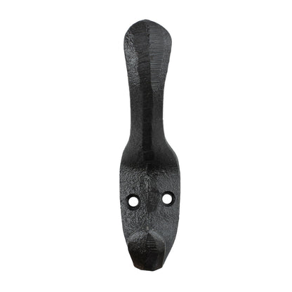 Matte Black Double Wall Hook Cast Iron Door Robe Key Towel Coat Hanger 4 inch