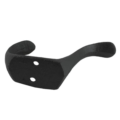 Matte Black Double Wall Hook Cast Iron Door Robe Key Towel Coat Hanger 4 inch