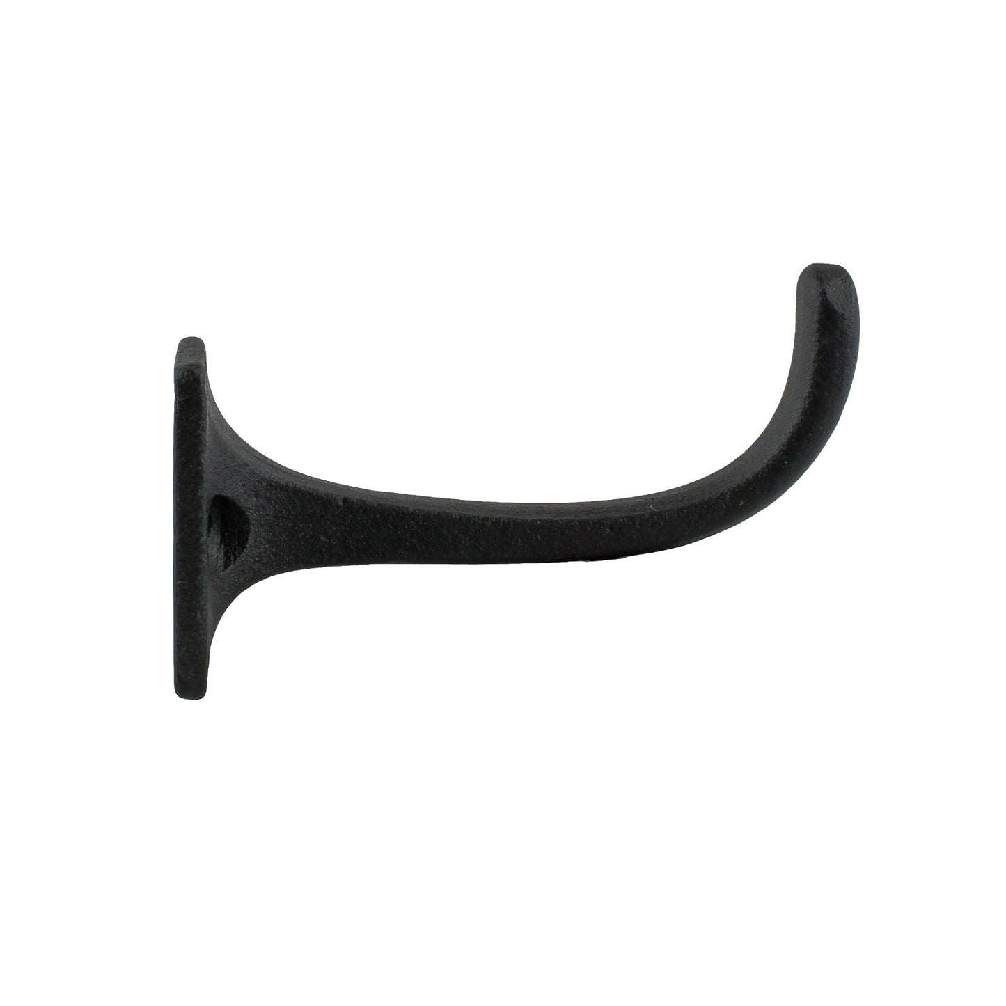 Matte Black Simple Wall Hook Cast Iron Door Robe Key Towel Coat Hanger 2 3/4 in