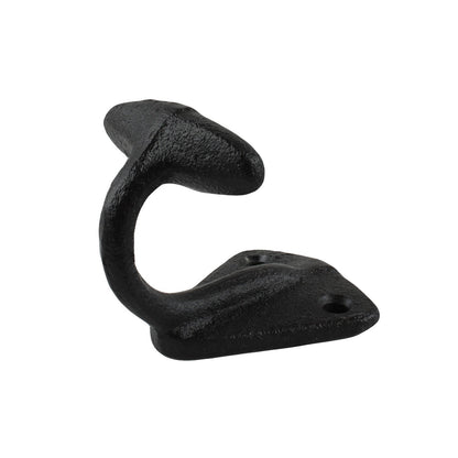 Matte Black Cast Iron Wall Hook Coat Robe Purse Towel Behind Door Hanger 2 inch
