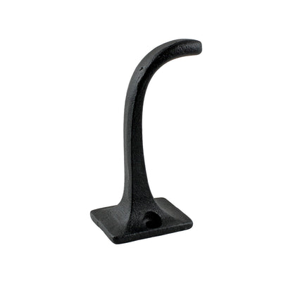 Matte Black Simple Wall Hook Cast Iron Door Robe Key Towel Coat Hanger 2 3/4 in