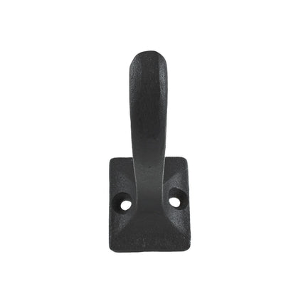 Matte Black Simple Wall Hook Cast Iron Door Robe Key Towel Coat Hanger 2 3/4 in