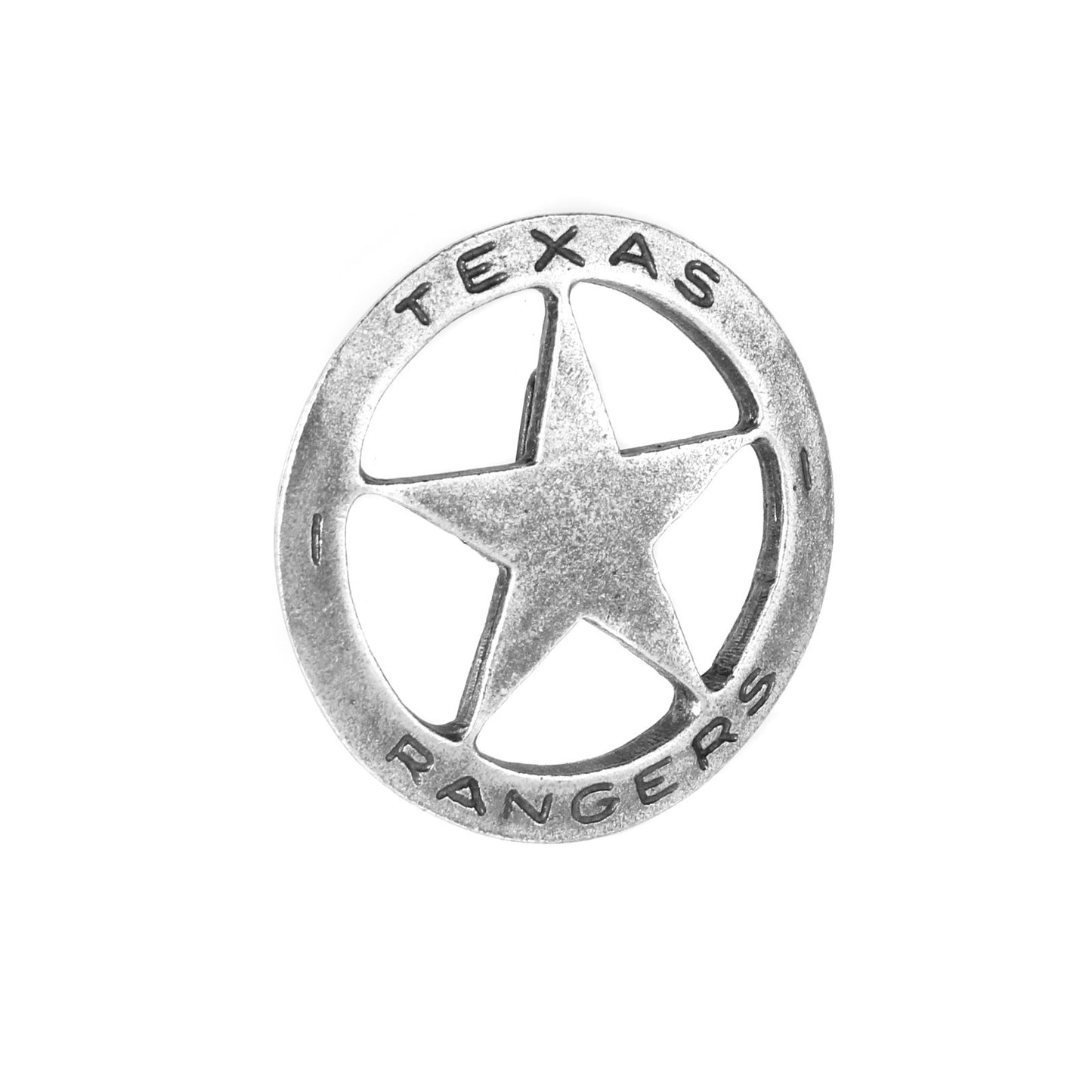 Texas Rangers Star Badge Antique Silver Finish Old West Replica Made in USA