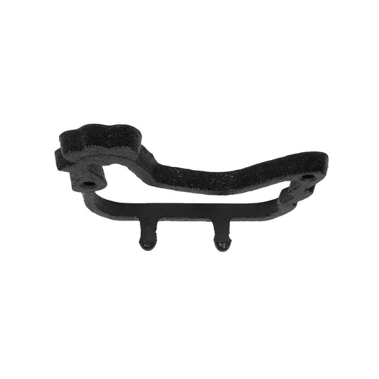 Small Cast Iron Chicken Double Wall Hook Key Hanger Country Farm Decor Black