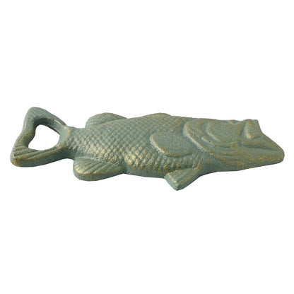 Cast Iron Large Mouth Bass Tail Beer Bottle Opener Handheld Boat House Bar Decor