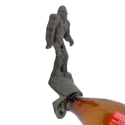 Rustic Sasquatch Bigfoot Beer Soda Bottle Opener Wall Mounted Man Cave Bar Decor