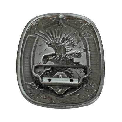 America's Freedom 2nd Amendment Eagle Belt Buckle Antique Silver Fits 1.5" Belts