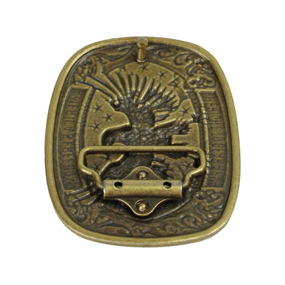 America's Freedom 2nd Amendment Eagle Belt Buckle Antique Bronze Fits 1.5" Belts